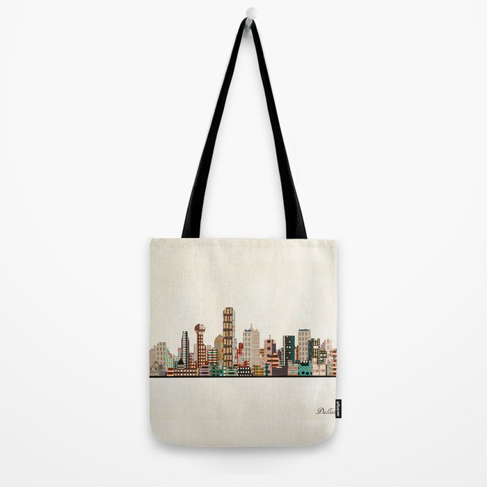 dallas skyline Tote Bag Gallery Image 2