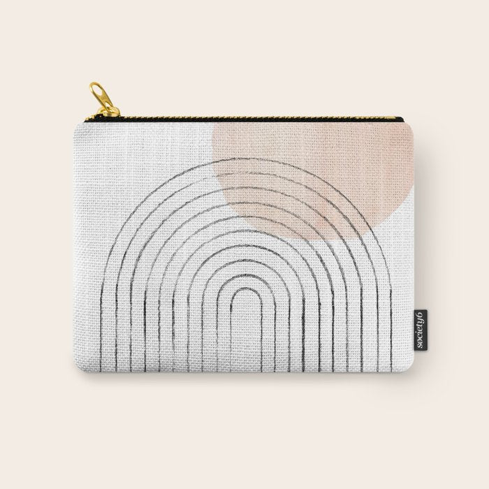 Mid century rainbow and sun Carry All Pouch Gallery Image 1