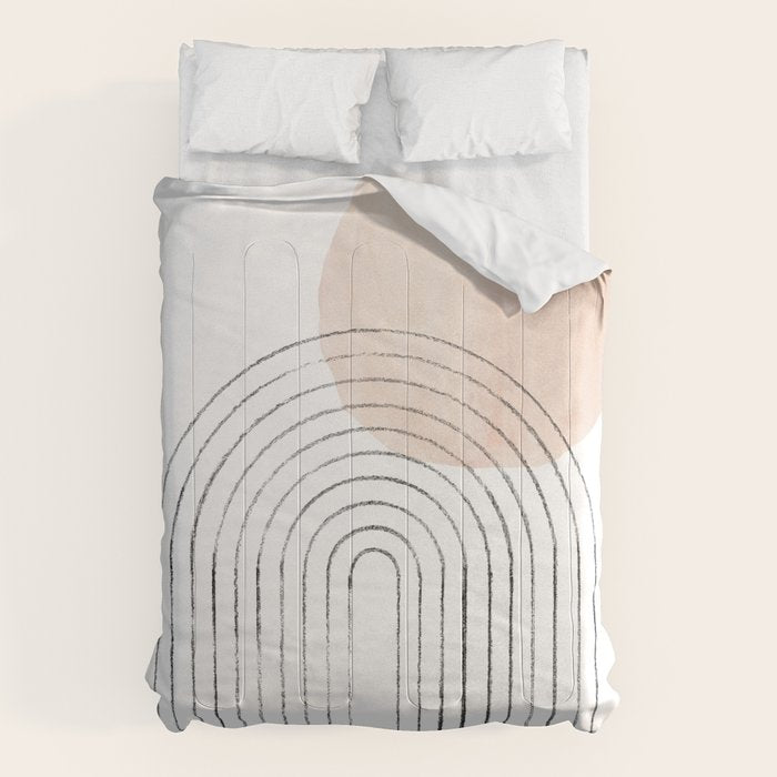 Mid century rainbow and sun Comforter Gallery Image 6