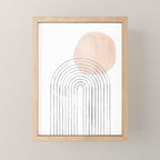 Mid century rainbow and sun Mini Art Print Gallery Image 1