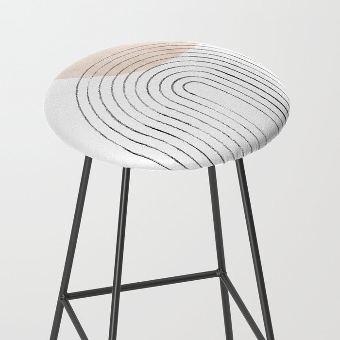 Mid century rainbow and sun Stool Gallery Image 2