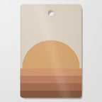 Minimal Retro Sunset Sunrise - Neutral Desert Orange Cutting Board Gallery Image 1