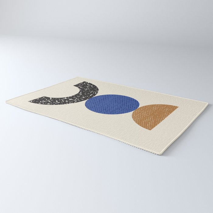 Woodblocks - Brown Blue Rug Gallery Image 3