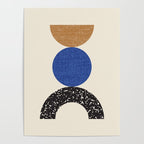 Woodblocks - Brown Blue Poster Gallery Image 4