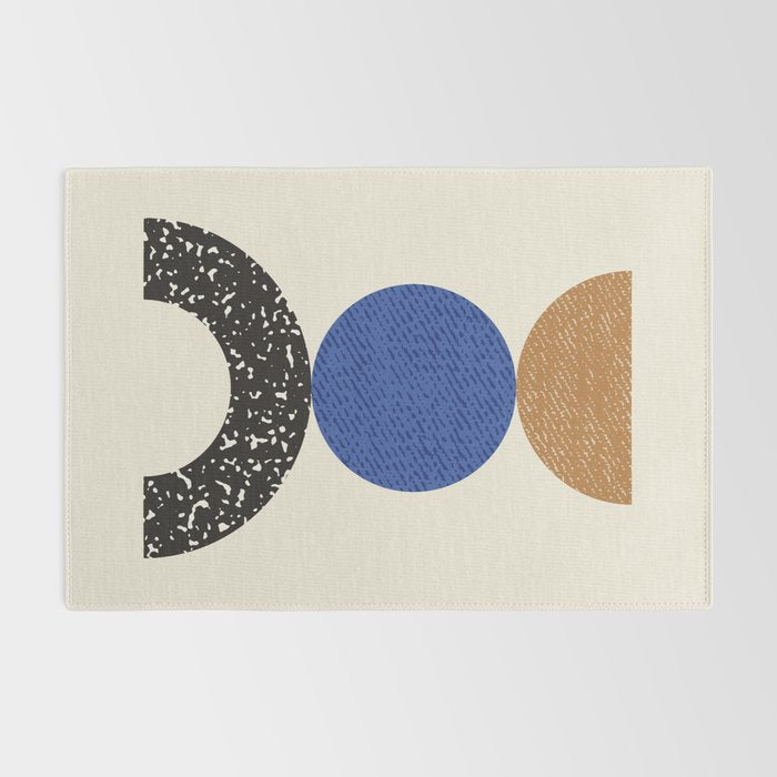 Woodblocks - Brown Blue Rug Gallery Image 2