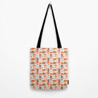 Christmas presents gray and orange pattern Tote Bag Gallery Image 2