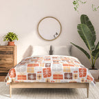 Christmas presents gray and orange pattern Comforter Gallery Image 3