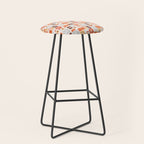 Christmas presents gray and orange pattern Stool Gallery Image 1