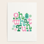 Oh What Fun - Pink and Green Poster Gallery Image 4