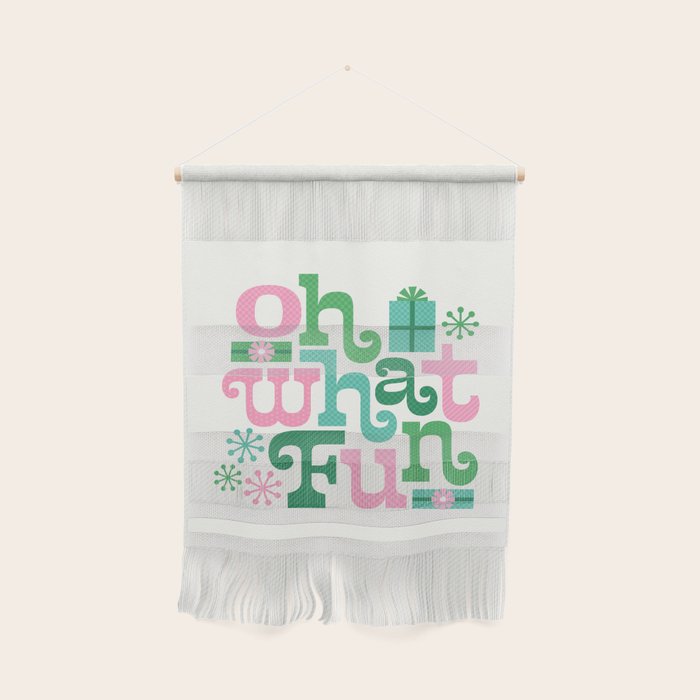 Oh What Fun - Pink and Green Wall Hanging Gallery Image 1