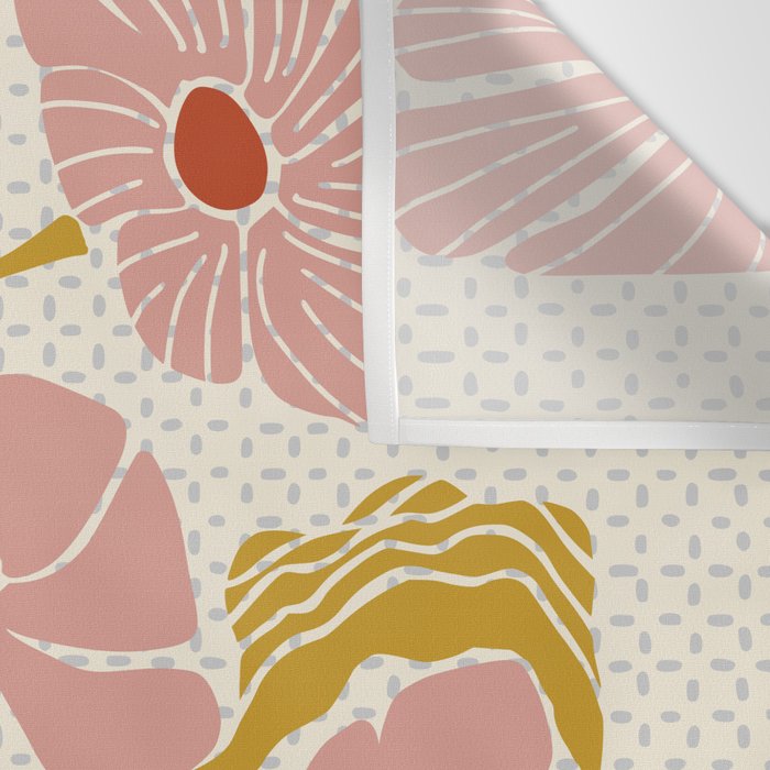 Klimt flowers  soft rose Wall Tapestry Gallery Image 3