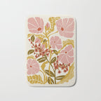 Klimt flowers  soft rose Bath Mat Gallery Image 1
