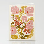 Klimt flowers  soft rose Stationery Card Gallery Image 2