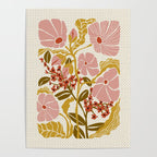 Klimt flowers  soft rose Poster Gallery Image 4