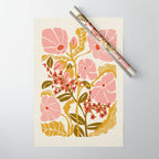 Klimt flowers  soft rose Wrapping Paper Gallery Image 1