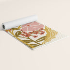 Klimt flowers  soft rose Yoga Mat Gallery Image 2