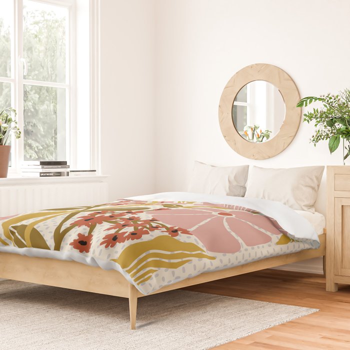 Klimt flowers  soft rose Duvet Cover Gallery Image 2