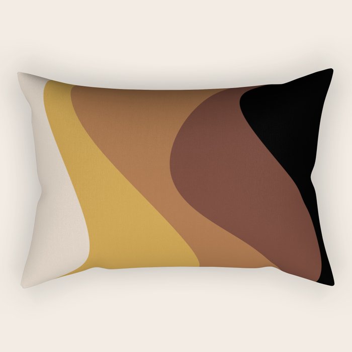 Abstract Color Waves XXVII Rectangular Pillow Gallery Image 2