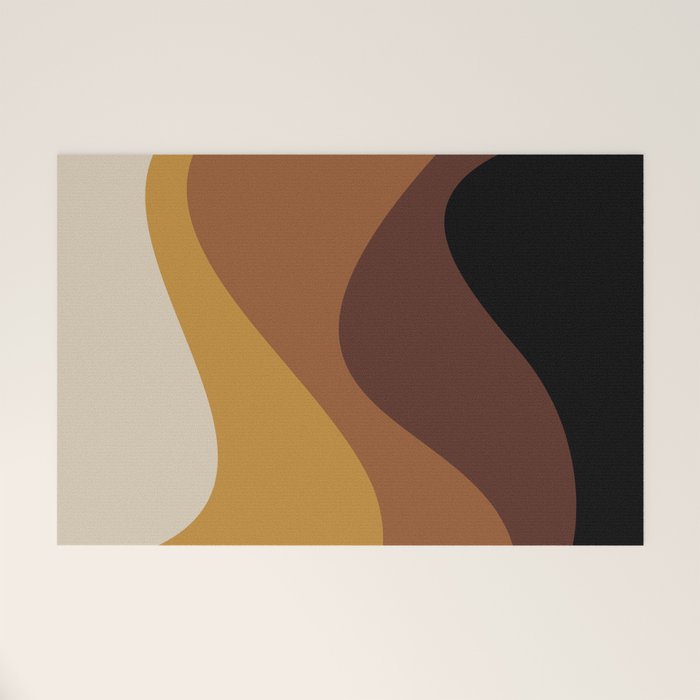 Abstract Color Waves XXVII Welcome Mat Gallery Image 1