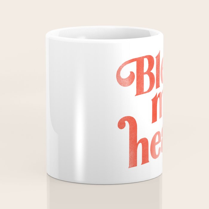 "Bless My Heart" Funny & Cute Red Typography Design Coffee Mug Gallery Image 4