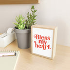 "Bless My Heart" Funny & Cute Red Typography Design Mini Art Print Gallery Image 2