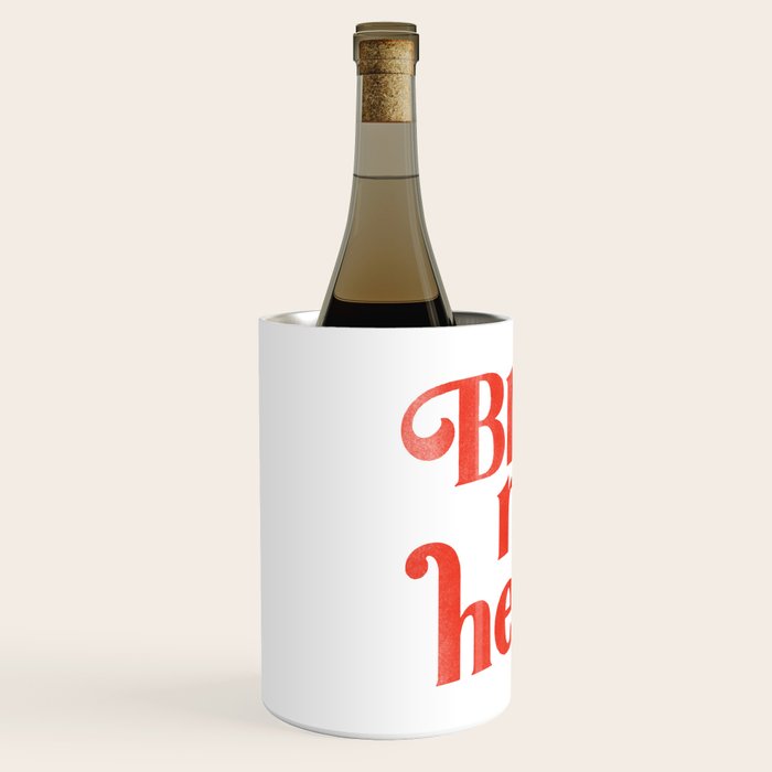 "Bless My Heart" Funny & Cute Red Typography Design Wine Chiller Gallery Image 2