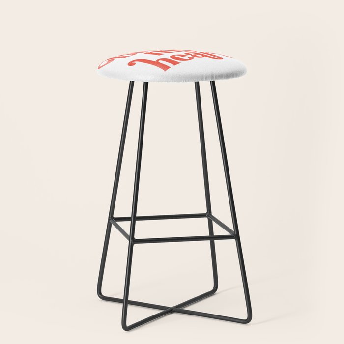 "Bless My Heart" Funny & Cute Red Typography Design Stool Gallery Image 1