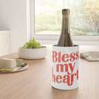 "Bless My Heart" Funny & Cute Red Typography Design Wine Chiller Gallery Image 4