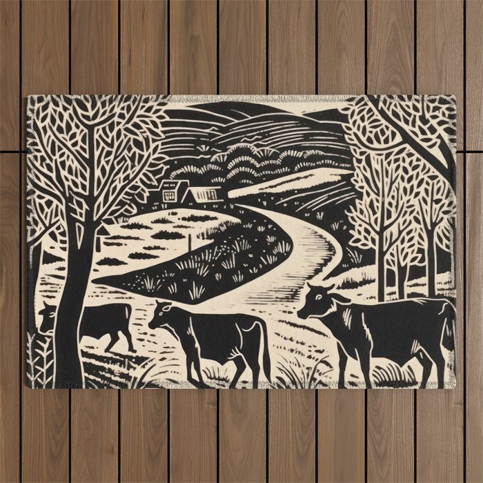 Cows Come Home Outdoor Rug Gallery Image 1