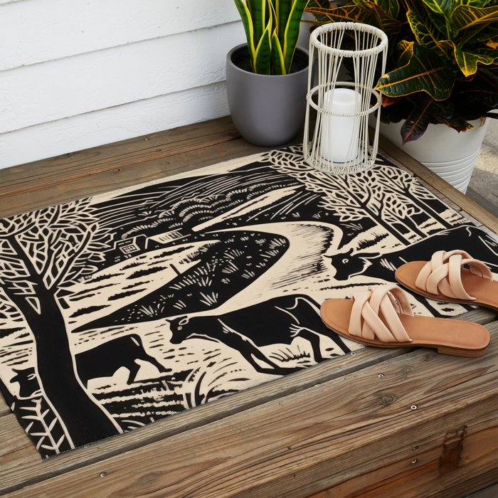 Cows Come Home Outdoor Rug Gallery Image 2