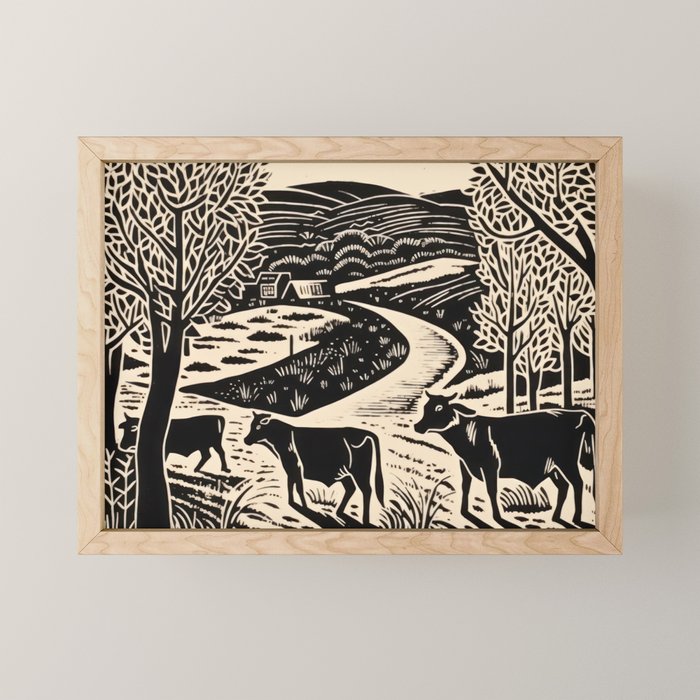 Cows Come Home Mini Art Print Gallery Image 1