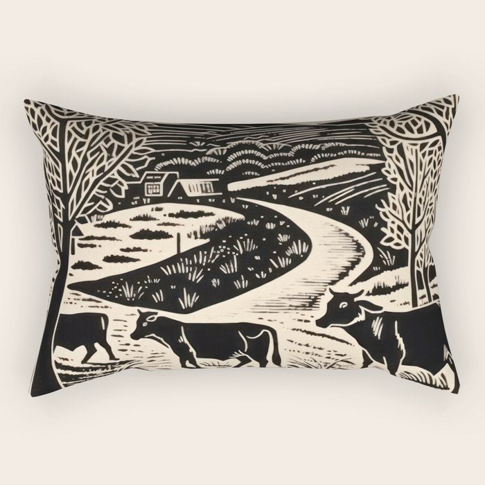 Cows Come Home Rectangular Pillow Gallery Image 2