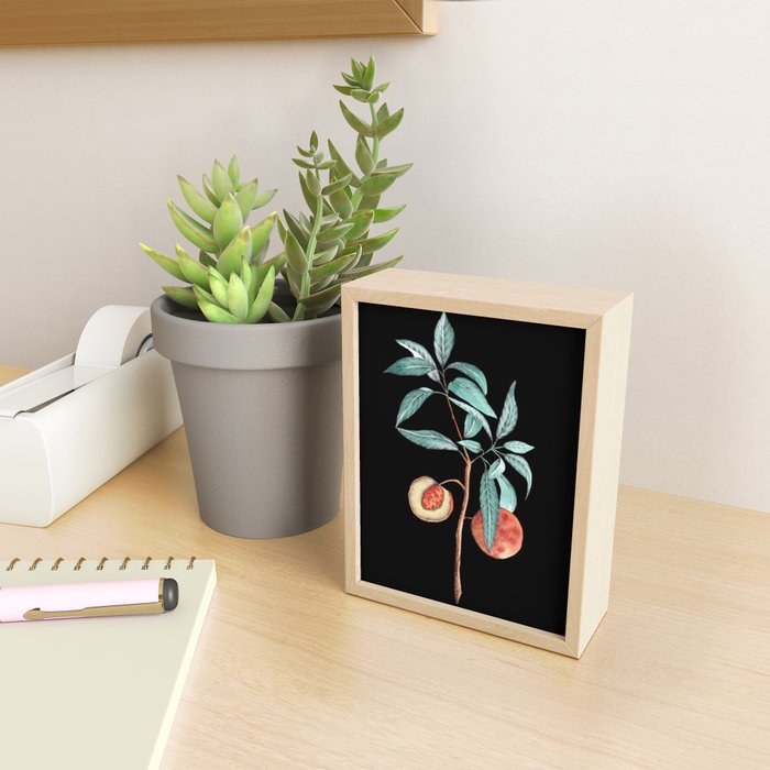 botanical peach Mini Art Print Gallery Image 2