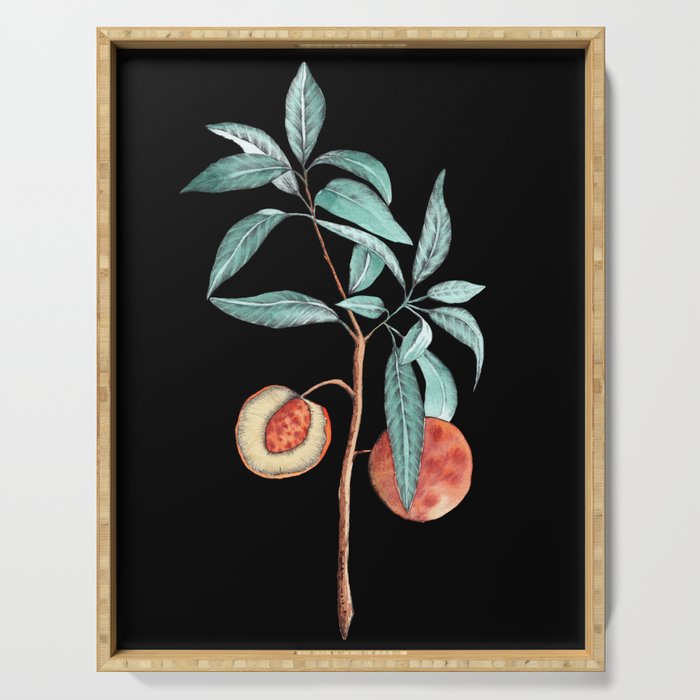 botanical peach Serving Tray Gallery Image 1