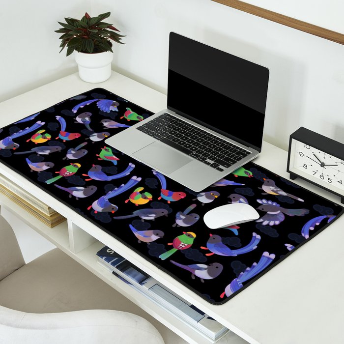 Magpie -dark Desk Mat Gallery Image 2