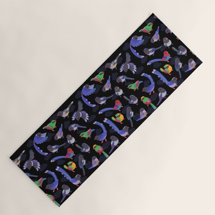 Magpie -dark Yoga Mat Gallery Image 1