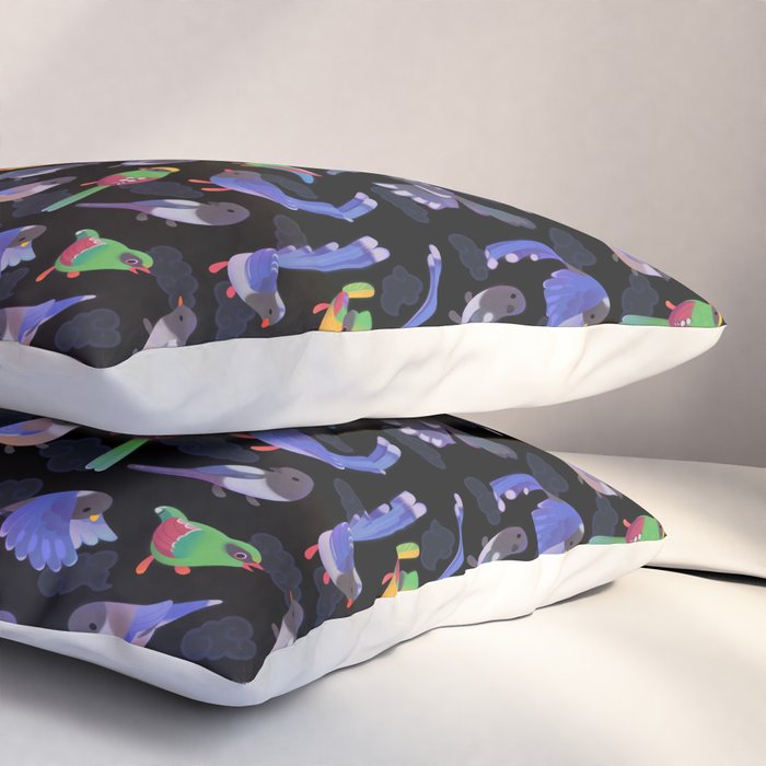 Magpie -dark Pillow Sham Gallery Image 3