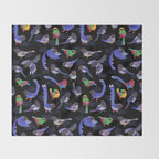 Magpie -dark Throw Blanket Gallery Image 2
