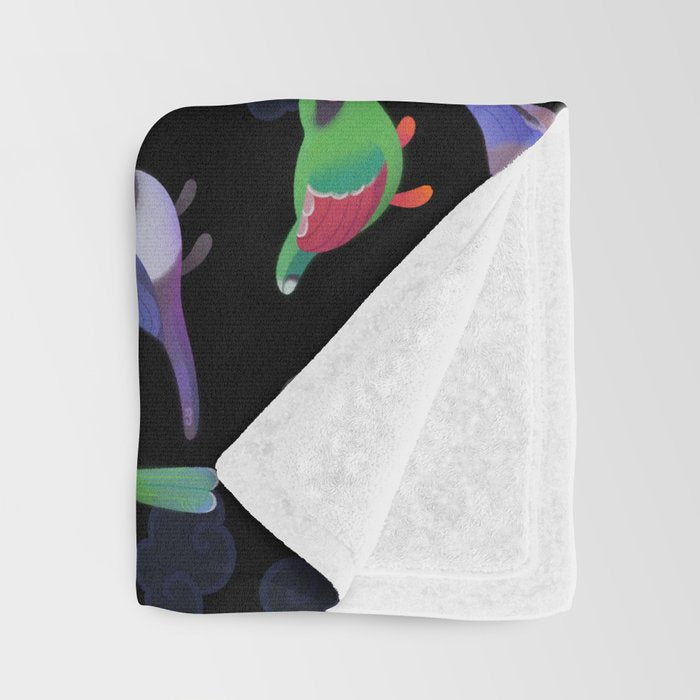 Magpie -dark Throw Blanket Gallery Image 3