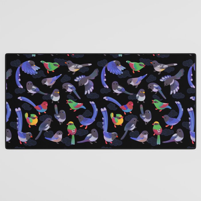 Magpie -dark Desk Mat Gallery Image 3