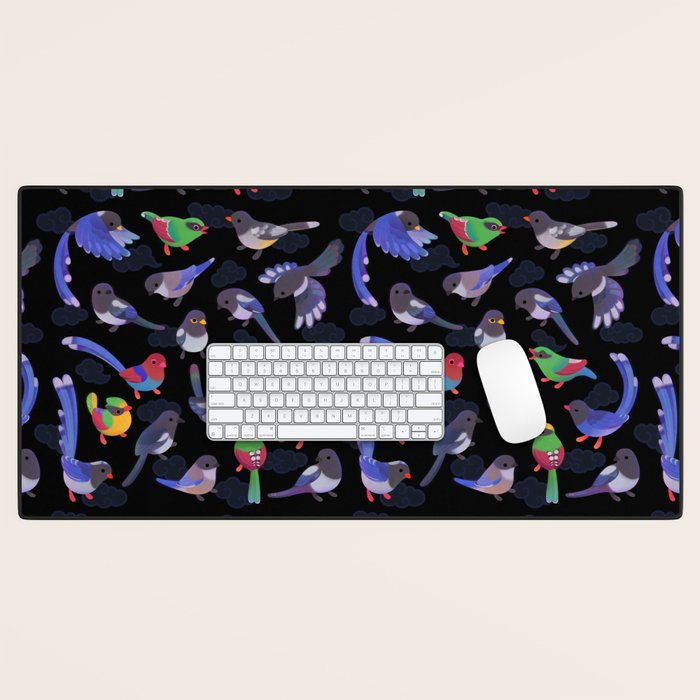Magpie -dark Desk Mat Gallery Image 1