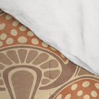Art Nouveau Mushrooms - taupe and rust Comforter Gallery Image 4