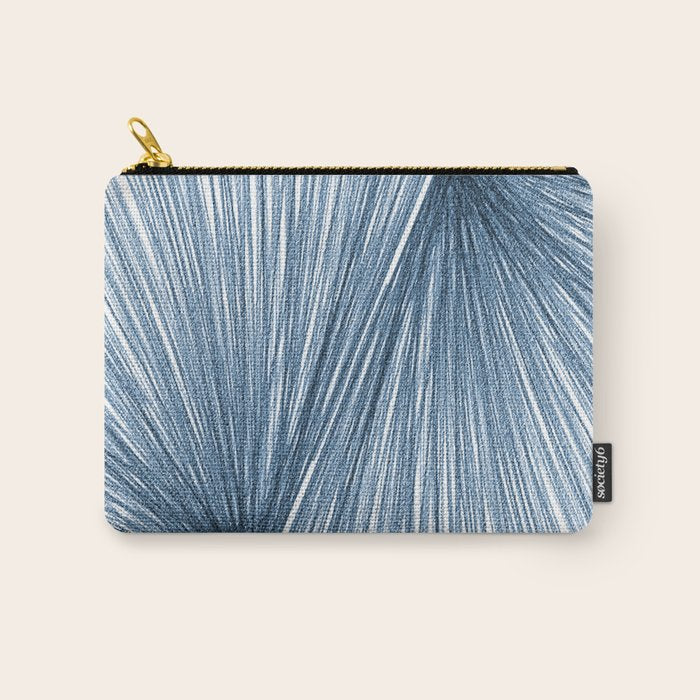 Mid Century Modern Indigo Blue Geometric Abstract Carry All Pouch Gallery Image 1