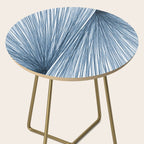 Mid Century Modern Indigo Blue Geometric Abstract Side Table Gallery Image 2