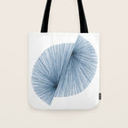 Mid Century Modern Indigo Blue Geometric Abstract Tote Bag Gallery Image 1