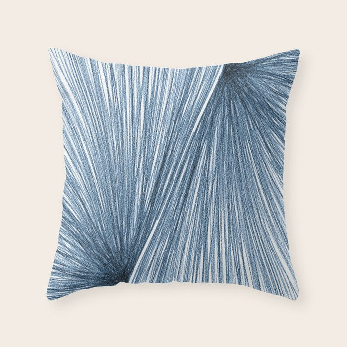Mid Century Modern Indigo Blue Geometric Abstract Throw Pillow Gallery Image 6