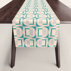 Mid Century Modern Geometric Fusion Table Runner Gallery Image 1