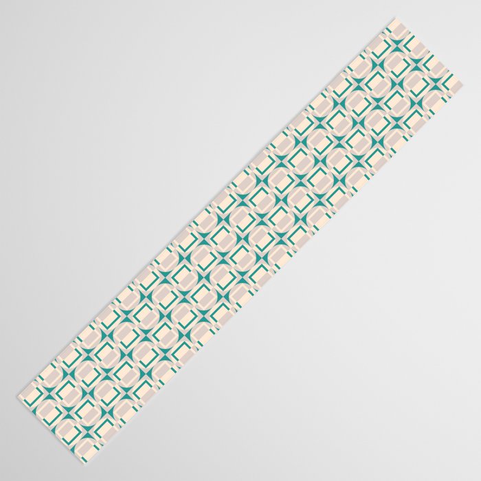 Mid Century Modern Geometric Fusion Table Runner Gallery Image 3