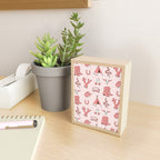 Cute Cowgirl Pattern, Cowboy Print in Blush Pink Mini Art Print Gallery Image 2