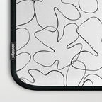 Abstract black and white floral art pattern Laptop Sleeve Gallery Image 3